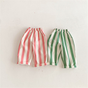 <span class=keywords><strong>1</strong></span> pièce, <span class=keywords><strong>pantalon</strong></span> pour enfants, garçons, vêtements pour bébés et tout-petits, coton rayé, logo personnalisé, printemps-automne - Product Image 1