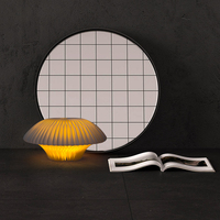 Lampe en papier Spazepaper, lampe de table transformable avec éclairage LED SMD blanc chaud, lampe multi-formes en nid d'abeille