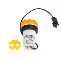 Penjualan langsung dari pabrik LED 22mm kuning Circular Mini AC voltase dan ARUS Dual Display Meter tampilan Digital LED