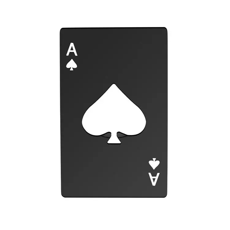 Roestvrijstalen Poker Aas Bieropener Metalen Blanco Creditcard Speelkaart Flesopener
