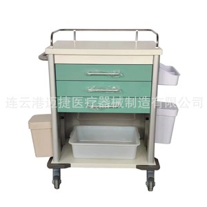 Chariot d'urgence Maijie, série colorée, cinq niveaux, en acier inoxydable, avec tiroirs et bacs de rangement - Product Image 2