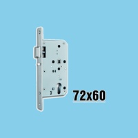 Serrure de porte intérieure en fer antirouille, installation sans perçage, convient aux portes anciennes, serrure traditionnelle, double porte de salle de bain
