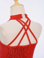 Traje de Danza Lírica para Niñas de 6 a 16 Años, Mono de Danza Latina con Piernas Anchas para Clases, Recitales y Espectáculos