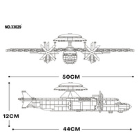 E2 Hawkeye Militaire Fighter Jet WW2 Avion Modèle Bloc de Construction Kit Air Force Jouet Éducatif Cadeau Avion Modèle Kit
