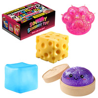 Coffret Mystère de Jouets Squishy en Maltose à Montée Lente, Anti-stress Réaliste Fraise Multi-formes Super Solide à Presser pour Soulager le Stress