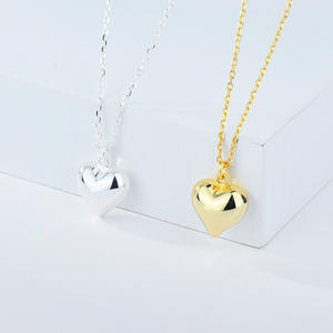 925 argent Sterling coeur pendentif clavicule collier minimaliste Chic Niche Design hypoallergénique délicat bijoux pour femmes 2025 - Product Image 2