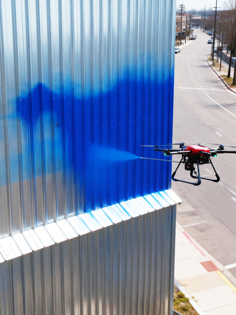 High Efficiency Spray Coating Drone for Exterior Wall Maintenance with Reliable Performance and Superior Safety