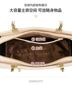 Bolsos de Mano de Cuero PU de Alta Calidad al por Mayor con Logotipo Personalizado, Bolsos Casuales de Gran Capacidad para Mujer, Bolsos de Mano de Lujo para Mujer - Product Image 3