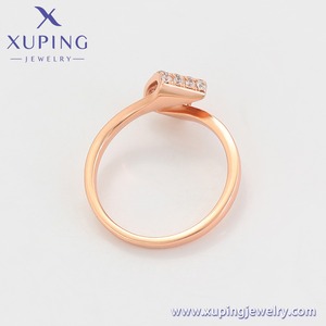 A00915857 Joyería XUPING, Juego de Joyería de Dos Piezas con Circonita Cúbica Sintética Cuadrada, Chapado en Oro Rosa, para Mujer - Product Image 6