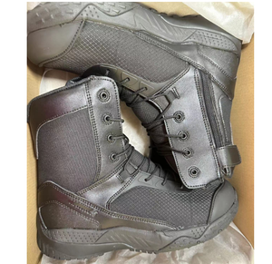 Botas Tácticas Negras TSB0708 con Cierre Lateral, Botas de Desierto Cómodas con Parte Superior de Gamuza - Product Image 5