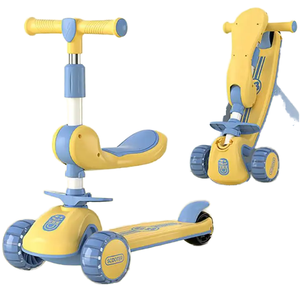 Nouveau <span class=keywords><strong>mini</strong></span> scooter 3-en-1 pour enfants, tricycle pliable en plastique avec trois roues en PU pour les enfants de 6 à 8 ans - Product Image 5
