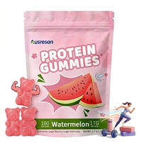 Gummies Protéinés Ausreson OEM – Compléments Sportifs, Protéines de Lactosérum, EAA, Bonbons Végétaliens, Créatine Monohydrate, Sans Sucre