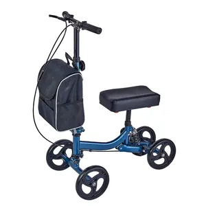 Anti-rollover folding knee scooter Knee scooter with storage bag Foldable knee cart with basket scooters for disabled