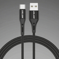 Kabel Data pengisian daya cepat, kabel Data mikro USB kepang nilon 2m 3M, 1m 0.5M, kabel Usb tipe-c, panjang bermacam-macam nyaman