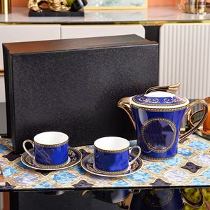 Ensemble de théière et de tasses à café en céramique de luxe, tasse à thé de l'après-midi, cadeau - Product Image 2