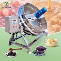 Marmite à vapeur à double enveloppe de 30 à 100 gallons, mélangeur automatique inclinable, mélangeur électrique à mouvement unique de 200 gallons, machine à faire bouillir le ghee