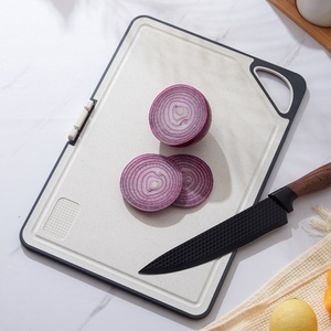 Hot Sales 3 in 1 Cutting Board Built in <b>Knife</b> <b>Sharpener</b> Double Side Chopping Blocks Garlic Grinder Handle for Kitchen - Product Image 3