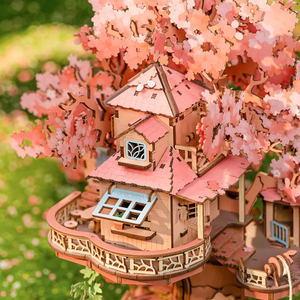 Kits de Modelos de Casa de Árbol de Sakura <span class=keywords><strong>Robotime</strong></span> <span class=keywords><strong>Rolife</strong></span>, Rompecabezas de Madera en 3D, Decoración del Hogar, Regalo para Mujeres, Niñas, Niños y Adultos - Product Image 2