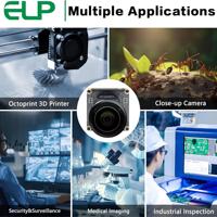 Modul Kamera ELP 20MP 4K USB3.0 3840P 27.5FPS AR2020 Sudut Lebar 128 °   Webcam UVC untuk Windows Linux Mac Raspberry Pi Jetson Nano