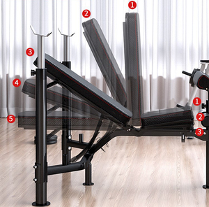 Ensemble <span class=keywords><strong>Banc</strong></span> <span class=keywords><strong>de</strong></span> <span class=keywords><strong>Musculation</strong></span> et Rack à Haltères pour la Maison – Kit <span class=keywords><strong>Complet</strong></span> d'Entraînement et d'Équipement <span class=keywords><strong>de</strong></span> Force à Domicile - Product Image 5