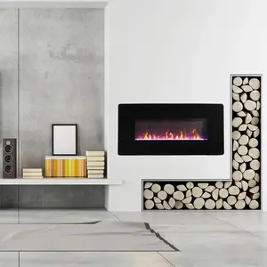 Room 1500w wall mounted electric decorative fireplace 10 color Flame Decoration Fireplace with sound effects