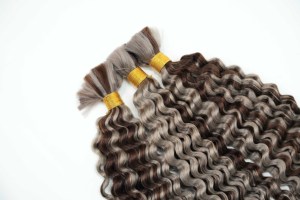 Cabello Humano Crudo Camboyano a Granel para Trenzas Boho Onduladas Profundas, 100g, Cabello Rizado Ondulado sin Trama para Trenzas sin Nudos - Product Image 2