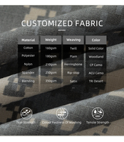Uniformes d'extérieur en polyester camouflage réglables haute performance, vente chaude OEM