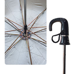 Lotus Black 2 Fold <b>Umbrella</b> Compact Lightweight Travel Rain <b>Umbrella</b> for Men and Women with Strong Frame - Product Image 3