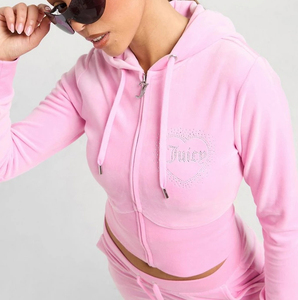 Áo khoác có mũ trùm đầu đính đá thời trang đường phố unisex dành cho nam nữ, đặt hàng số lượng lớn, sản xuất theo yêu cầu OEM ODM, cung cấp trực tiếp từ nhà máy, bộ dành cho nữ - Product Image 4