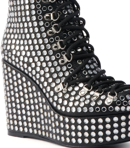 <span class=keywords><strong>Stivaletti</strong></span> da Donna Neri con Strass <span class=keywords><strong>e</strong></span> Plateau, Allacciatura con Fibbia, Stile Punk con <span class=keywords><strong>Borchie</strong></span>, Scarpe da Festa - Product Image 5