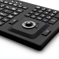 Clavier en silicone silencieux filaire USB, protection IP66 de qualité industrielle, étanche à la poussière, prêt à l'emploi, intégré