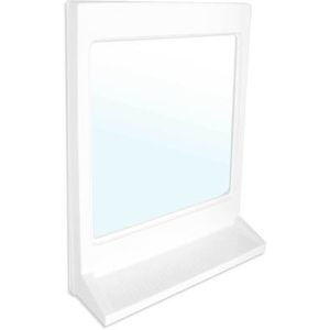 Espejo Rectangular con Estante de 50 cm de Largo, Blanco, para Almacenamiento en el Baño - Product Image 1