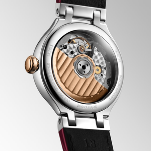 Montre automatique à cadran bicolore avec chiffres romains et bracelet en cuir Longinesing - Product Image 6