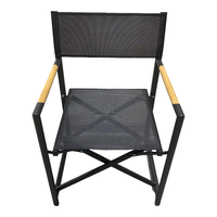 Fauteuil portable tout temps en aluminium Patio de jardin Camping extérieur Piscine Chaise de réalisateur pliable moderne Utilisation hôtelière