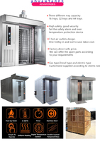 Four rotatif électrique pour boulangerie, 5, 8, 10, 12 plateaux, fours à pain, fours industriels, fours à gaz en USA