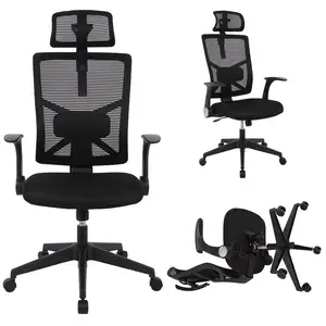 Stylish Comfortable Breathable Mesh Flip-Up Arms Tilt Mechanism Custom Office Chair