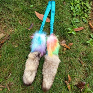 Juguete Ecológico Personalizado para Perros, Cola de <span class=keywords><strong>Zorro</strong></span> Auténtica, Juguete Interactivo para Exteriores, Juguete de Alta Calidad para Masticar y Jugar para Perros Grandes - Product Image 6