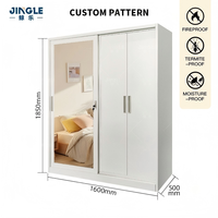 Armoire coulissante en acier avec miroir et coffre-fort, résistante à l'humidité, pour usage domestique en Asie du Sud-Est, fabrication OEM ODM sur mesure