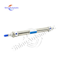 Cylindre pneumatique à ressort de rappel en acier inoxydable de haute qualité, série MA, corps rond mini, tige simple, double action
