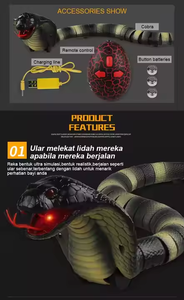 DWI RC <span class=keywords><strong>Serpent</strong></span> Jouet Réaliste Blague Cobra Rechargeable Intelligent Détection Contrôleur Infrarouge <span class=keywords><strong>pour</strong></span> Enfants <span class=keywords><strong>Chat</strong></span> Halloween Drôle Enfants Jouet - Product Image 3
