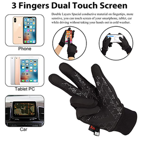 Özel kış kadın erkek dokunmatik eldiven rüzgar geçirmez bisiklet kış sıcak koşu diğer spor eldiven - Product Image 4