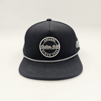 Casquette de golf 5 panneaux Collection Boutique, avec logo en silicone personnalisé, style vintage avec cordon, faible MOQ, service de personnalisation de marque OEM