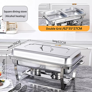 Calentador de Alimentos Moderno de Acero Inoxidable, con Capacidad de 9L, Funciona con Alcohol, Color Plateado, con 12 Horas de Calentamiento, para Dropshipping en Ebay, Nueva Tendencia - Product Image 2