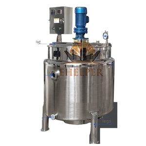 Réservoir à double enveloppe vapeur/huile thermique | Cuve de mélange et de stockage en acier inoxydable avec agitateur pour sauces, crèmes, produits laitiers et mélanges chimiques - Product Image 6