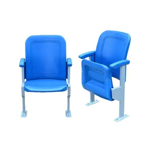 VIP plastik katlanabilir basketbol sandalyeleri kol dayama ile kapalı için spor salonu oturma