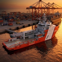 Bateau de sauvetage et de remorquage multi-usages pour interventions en mer haute mer en cas de déversement de pétrole, navire en acier à vendre