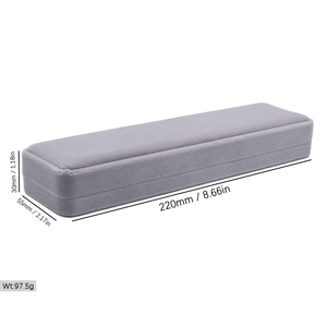 Siete opciones de color para el logotipo personalizado de terciopelo. Caja de regalo de exhibición y almacenamiento de collar de joyería de tela larga. - Product Image 5