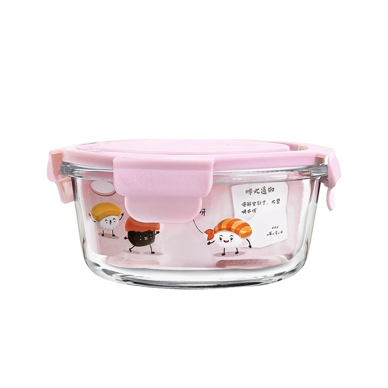 Student Back to School Fresh-Keeping Leak-Proof BPA Free High Borosilicate Glass Storage Box Microwave Safe Office Kitchen view 3