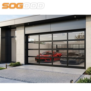 Portes <span class=keywords><strong>de</strong></span> <span class=keywords><strong>garage</strong></span> sectionnelles en verre à économie d'énergie personnalisées, motorisées et télécommandées pour maisons résidentielles - Product Image 2