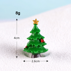 Resin <b>Mini</b> <b>Christmas</b> <b>Tree</b> Figurine Miniatures for Xmas Landscape Decorations Arbol Plant Charm Desktop Ornaments DIY Accessories - Product Image 5
